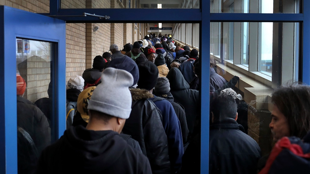 food line in Minneapolis